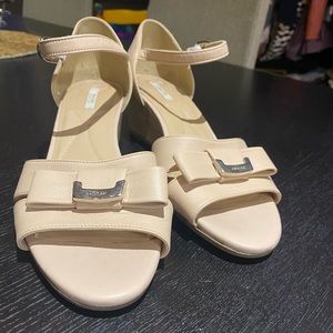 Nude Small Wedge Heels
